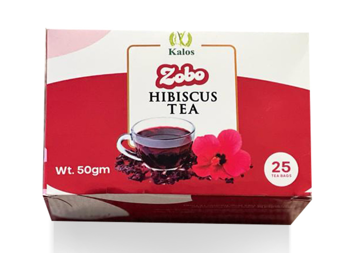 Zobo Hibiscus Tea with Ginger & Clove - 25 Tea Bags - Kalos Health