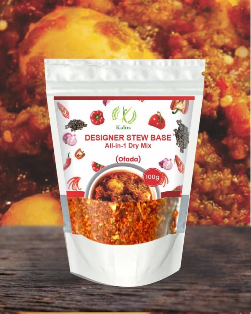 Kalos Designer Stew Base – All-in-1 Dry Mix (Red Ofada) | 100g