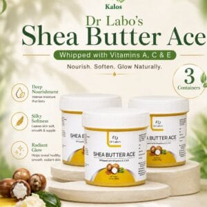 3 containers of Shea Butter ACE