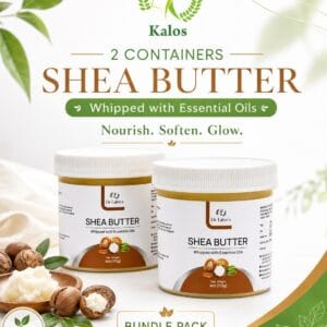 2 containers of Shea Butter whipped with essential oils