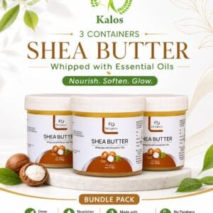 3 containers of Shea Butter whipped with essential oils