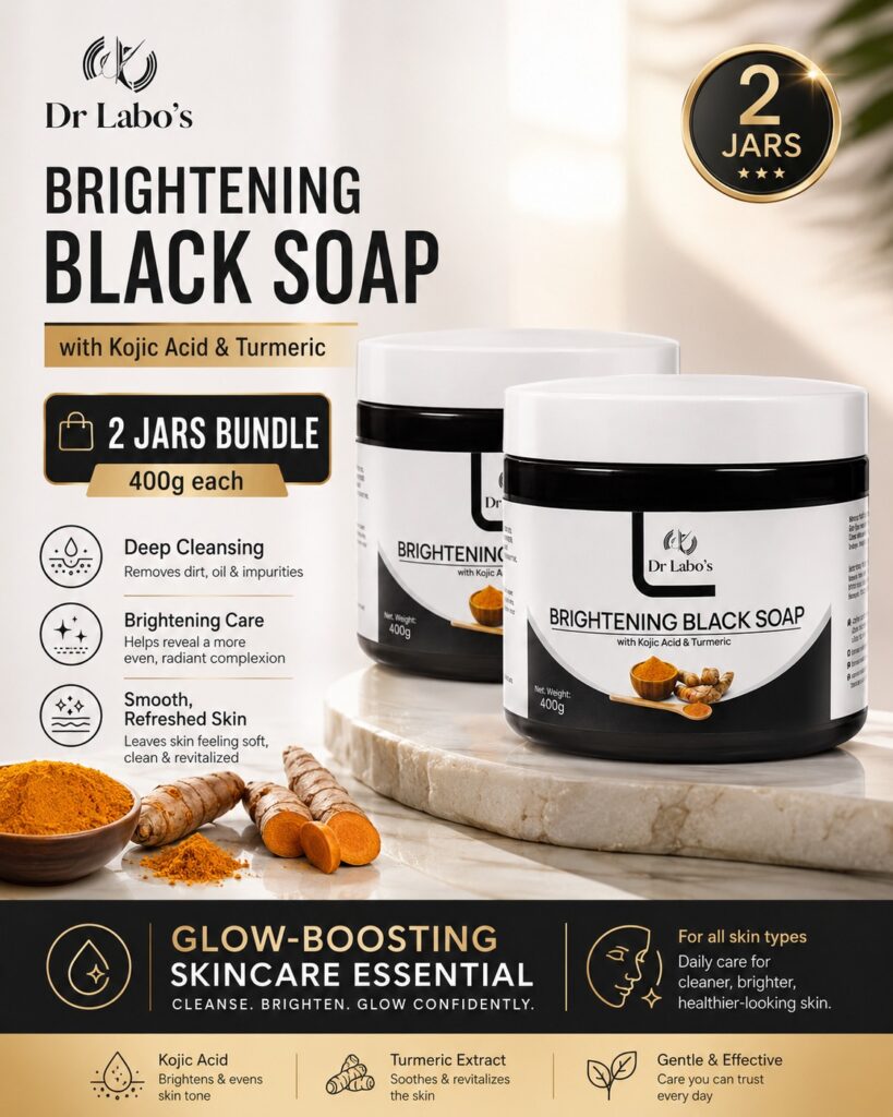 2 containers of Brightening Black Soap